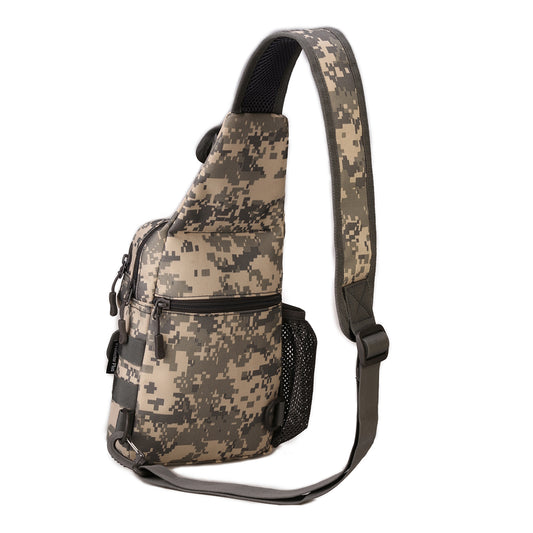 ক্রসিং বুকের জলের বোতল কৌশলগত কাঁধের ব্যাকপ্যাক