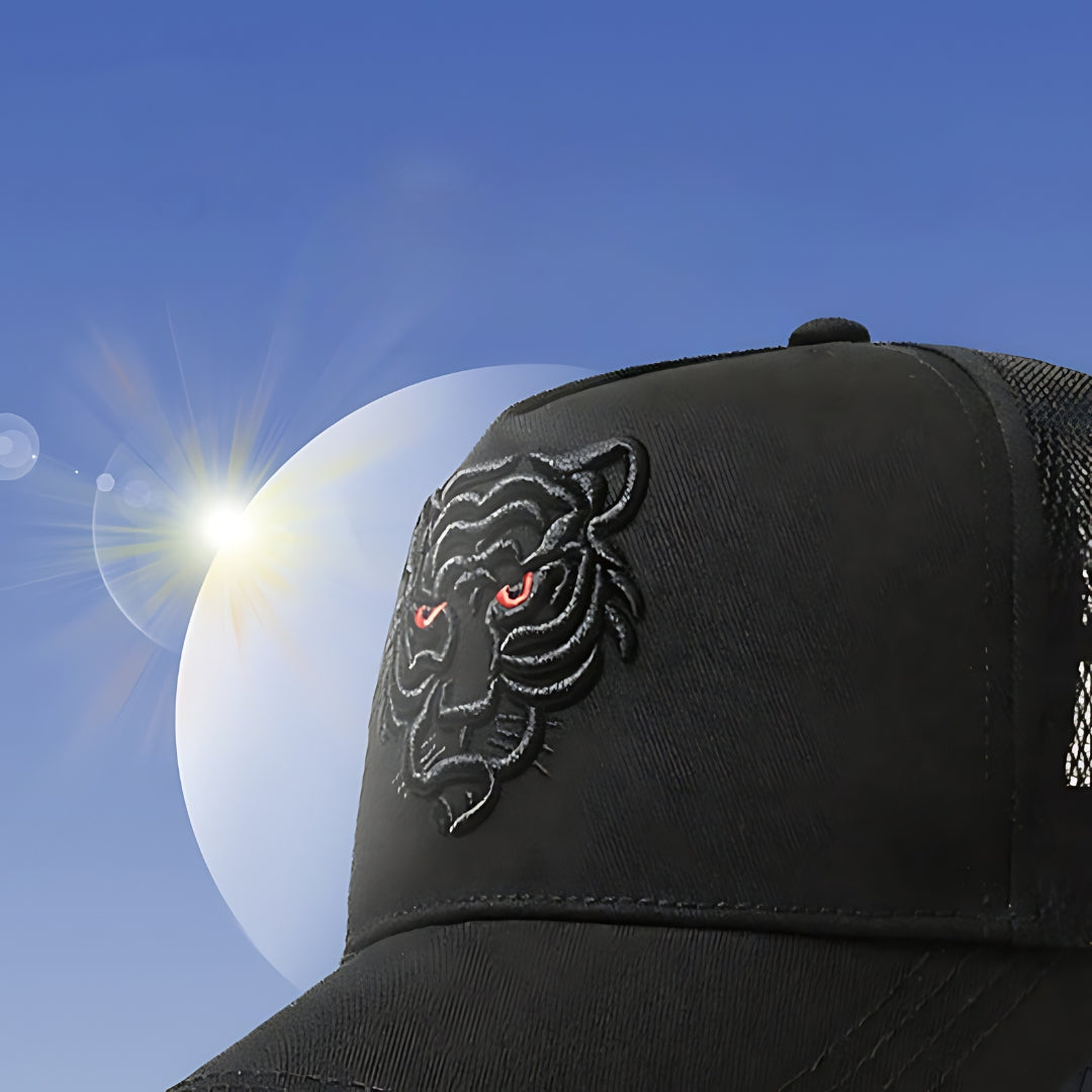 Tiger head embroidery high quality, light summer cap
