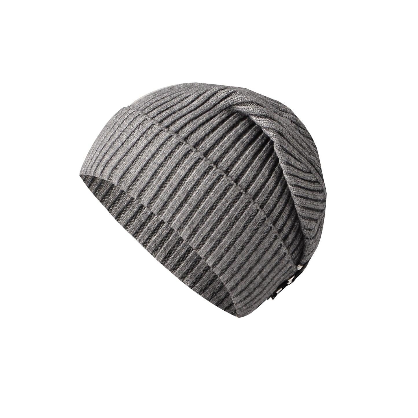 Men's Yarn knit solid color warm beanie hat