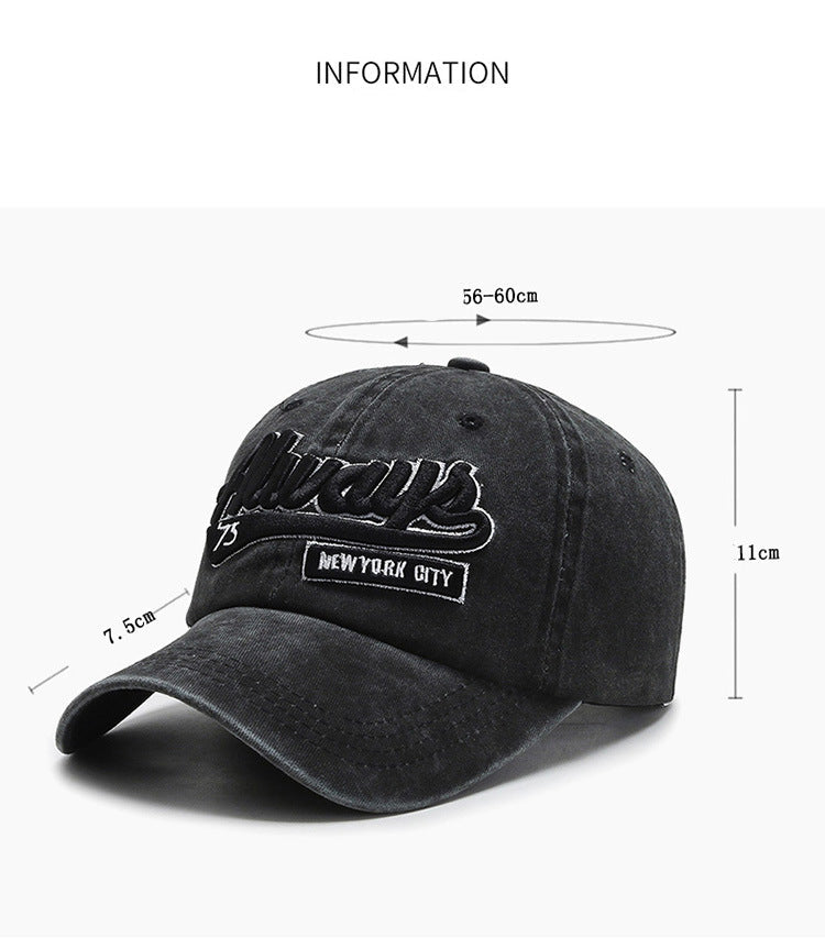 আউটডোর স্পোর্টস ওয়াশড ডেনিম ক্যাজুয়াল বহুমুখী বেসবল ক্যাপ