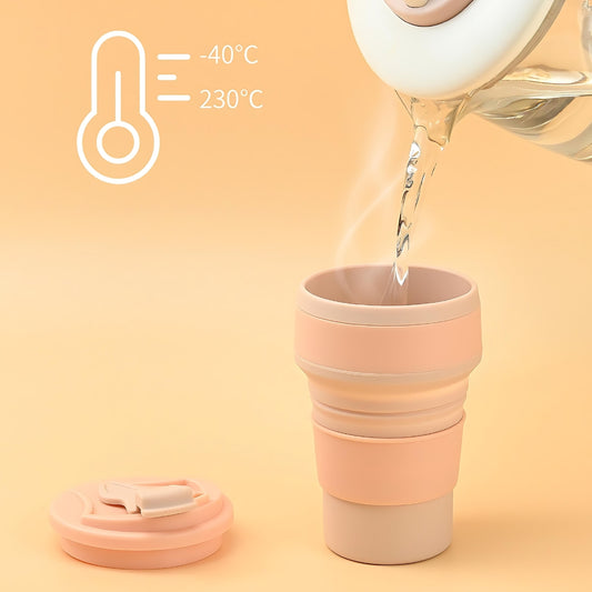 ভ্রমণের জন্য পোর্টেবল সিলিকন ফোল্ডেবল কাপ