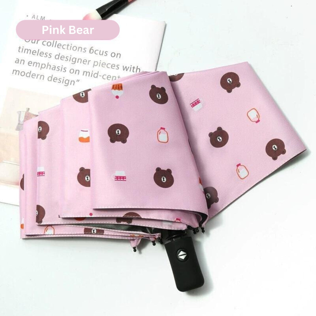 Automatic folding sun protecting large umbrella
