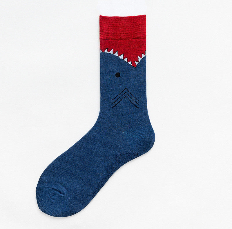 Men's and women's long oil painting socks