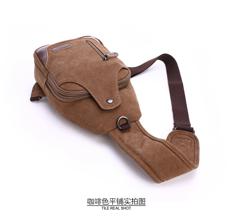 Mens Canvas Crossbody Chest Shoulder Bag