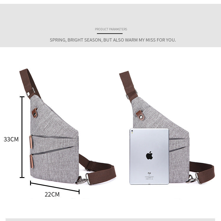 Mens Outdoor Crossbody Anti-theft Splash-proof Shoulder Bag
