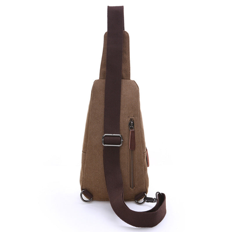 Mens Canvas Crossbody Chest Shoulder Messenger Bag
