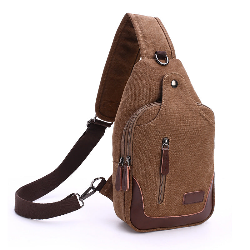 Mens Canvas Crossbody Chest Shoulder Bag