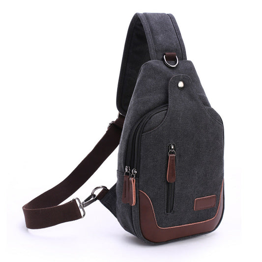 Mens Canvas Crossbody Chest Shoulder Bag