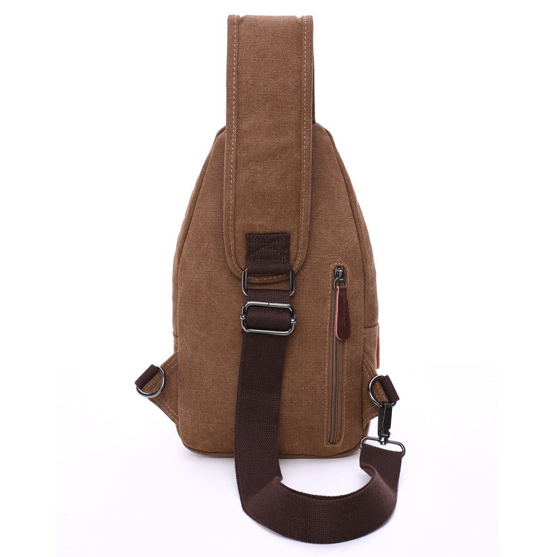 Mens Canvas Crossbody Chest Shoulder Bag