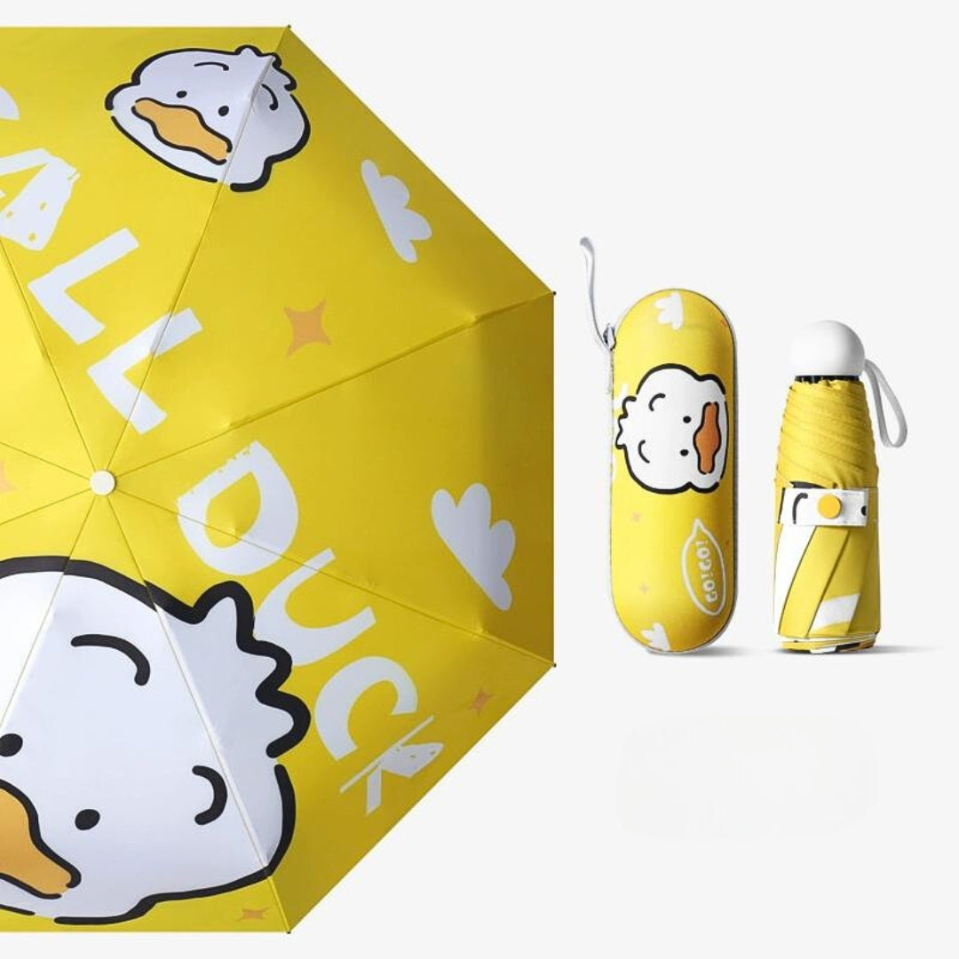 UV protection and rain dual use umbrella folding small portable pocket capsule shape umbrella