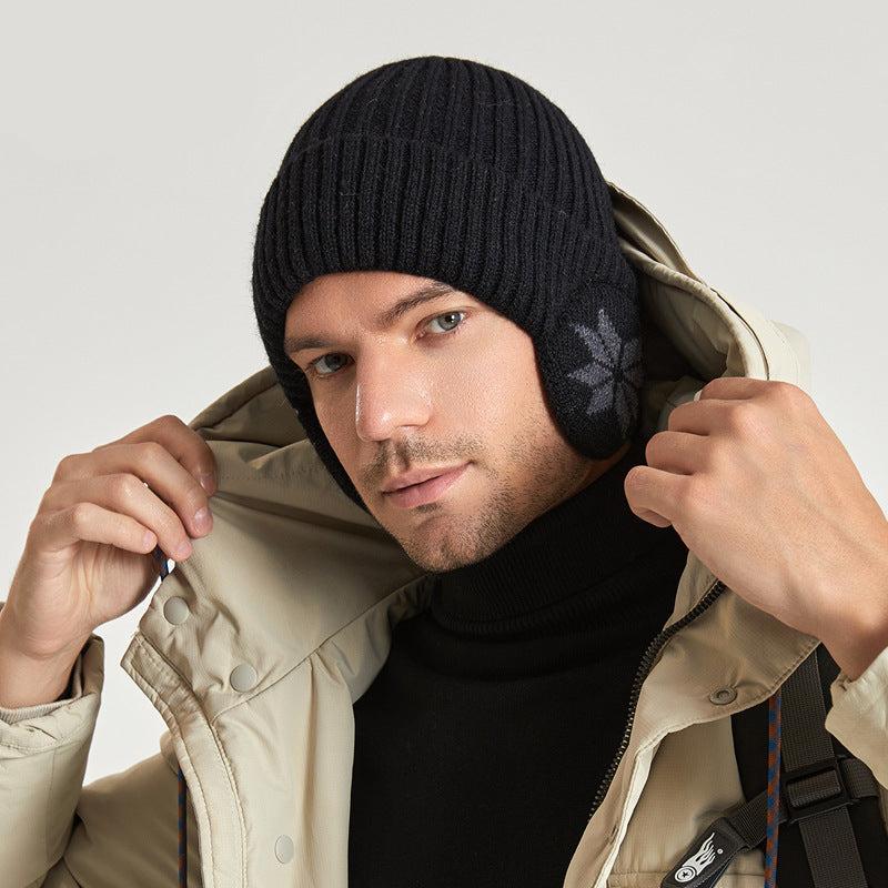 Winter new warm snowflake woolen big earmuffs