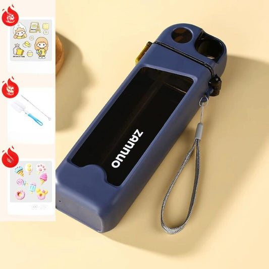 High Quality straw 350ml kettle water Bottle