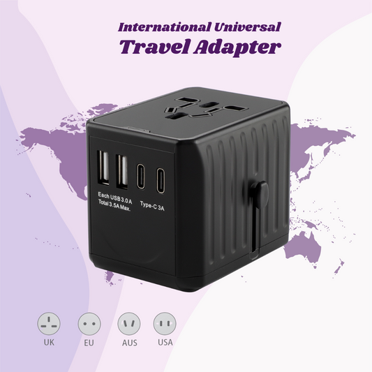 2TypeC and 2USB Global Multi-Function Universal Travel Adapter