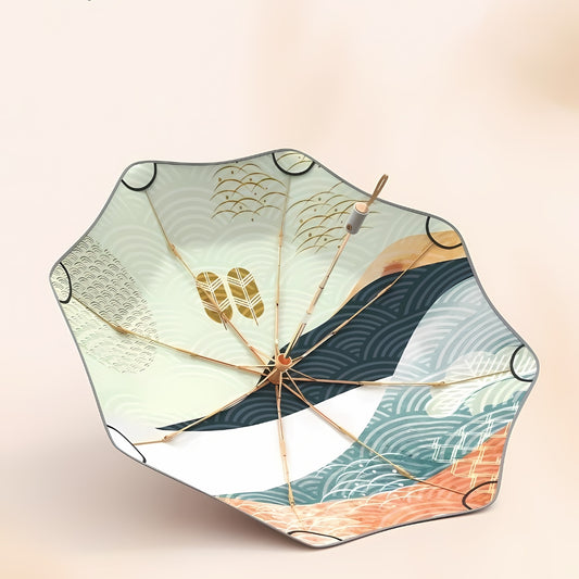 অ্যান্টি-ইউভি অ্যান্টিক স্টাইলের সম্পূর্ণ স্বয়ংক্রিয় অ্যান্টি রিবাউন্ড ছাতা