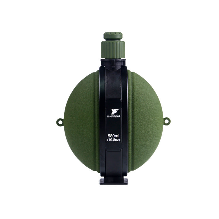 Portable with compass silicone water bottle