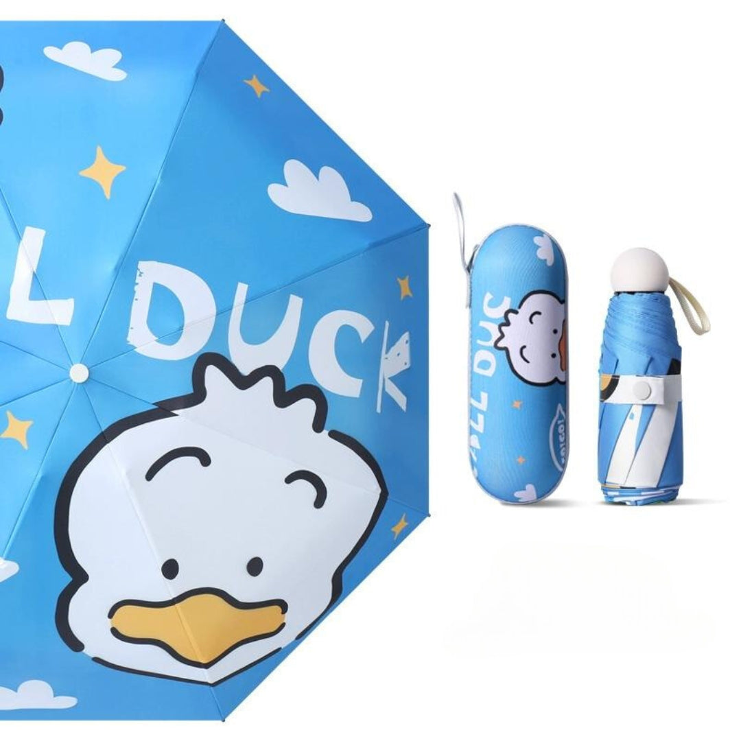 UV protection and rain dual use umbrella folding small portable pocket capsule shape umbrella