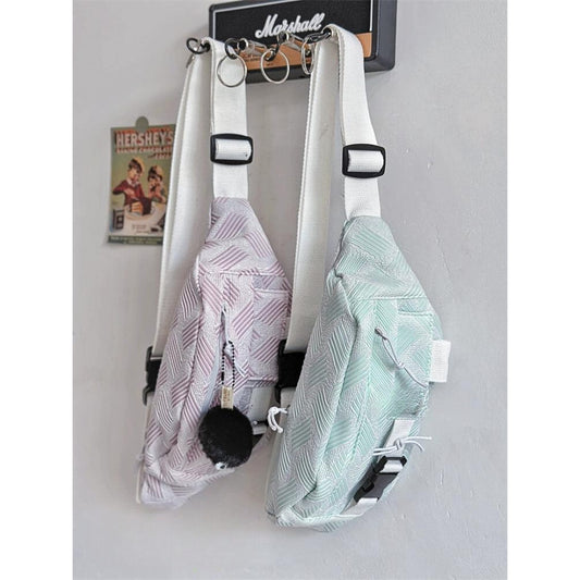 পুরুষদের জন্য সহজ বুকের ব্যাগ, বহুমুখী নৈমিত্তিক কোমরের ব্যাগ, বিনামূল্যে দুল সহ।