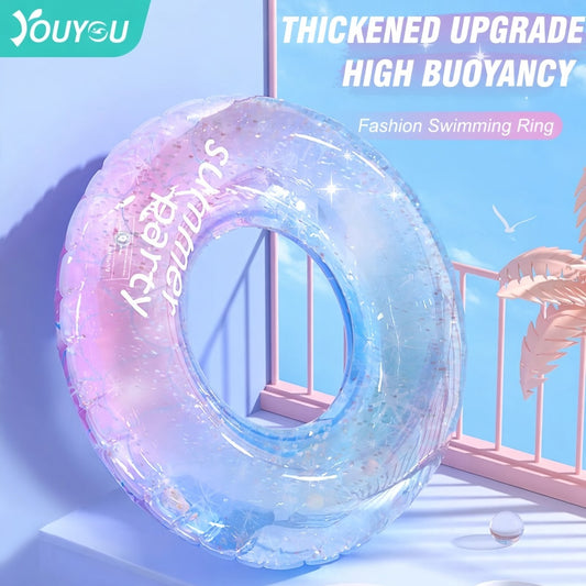 Durable Thickened Inflatable Swimming Ring for Kids and Adults Water Fun