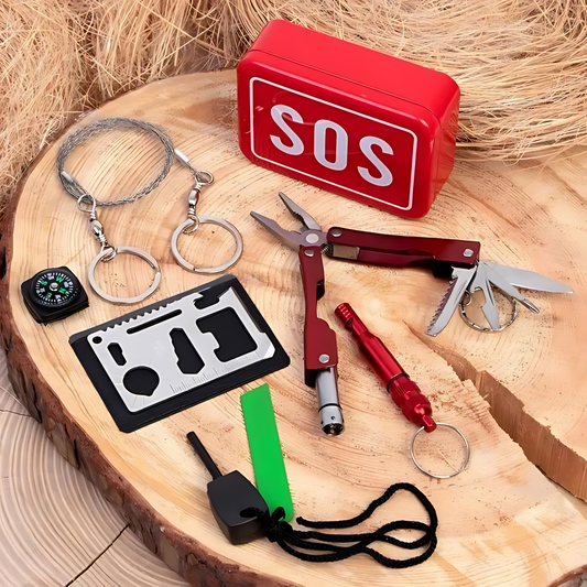 এসওএস প্রাথমিক চিকিৎসা বেঁচে থাকার সরঞ্জাম টিনপ্লেট বাক্স
