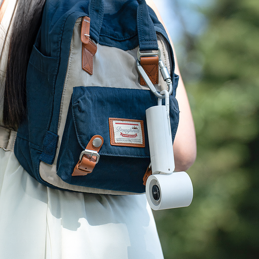 High-speed handheld Outdoor portable 100-speed adjustable halter neck turbo small fan