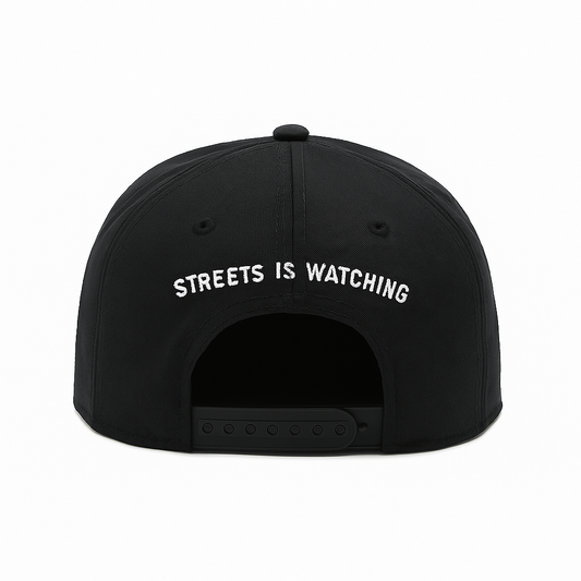 ফ্ল্যাট ব্রিম সহ স্ট্রিটওয়্যার রেট্রো স্ন্যাপব্যাক ক্যাপ