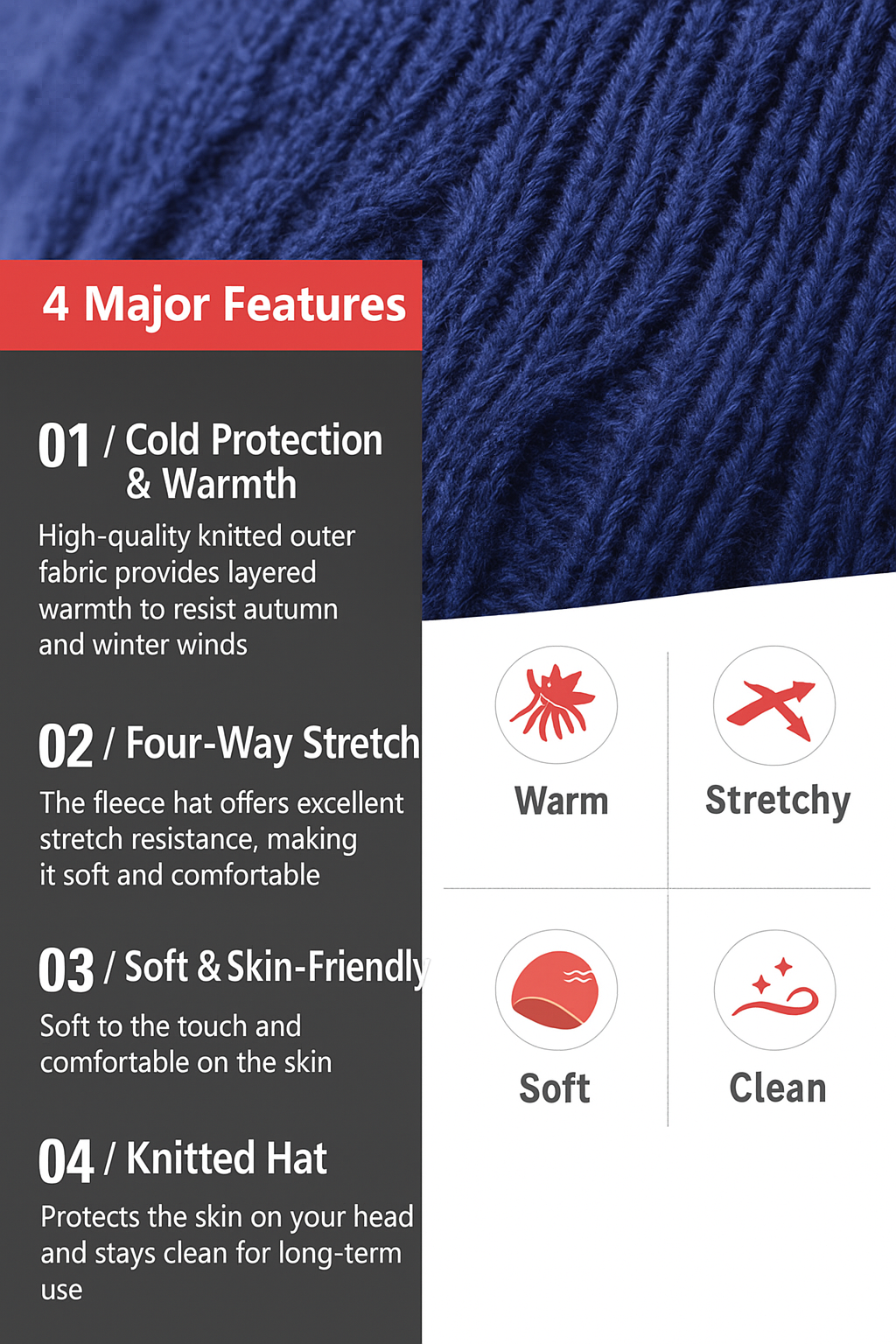 Men's and women's tide hole knitted winter Bennie Hat