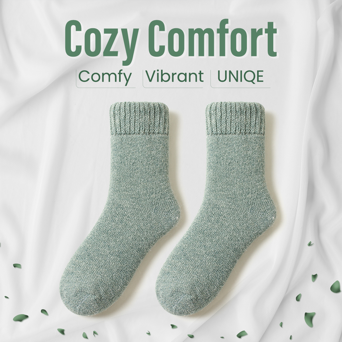 মহিলাদের অতি পুরু খরগোশের উলের এবং টেরি উষ্ণ মোজা