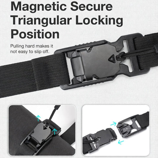 Nylon Magnetic Backpack Chest Strap Buckle Black Non-Slip Bag Kit