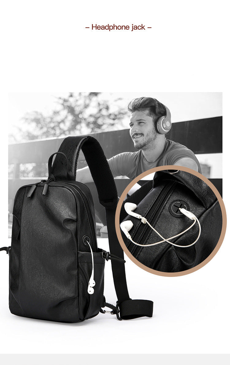 Trendy Waterproof Men’s Chest Crossbody Bag Travel Shoulder Pack