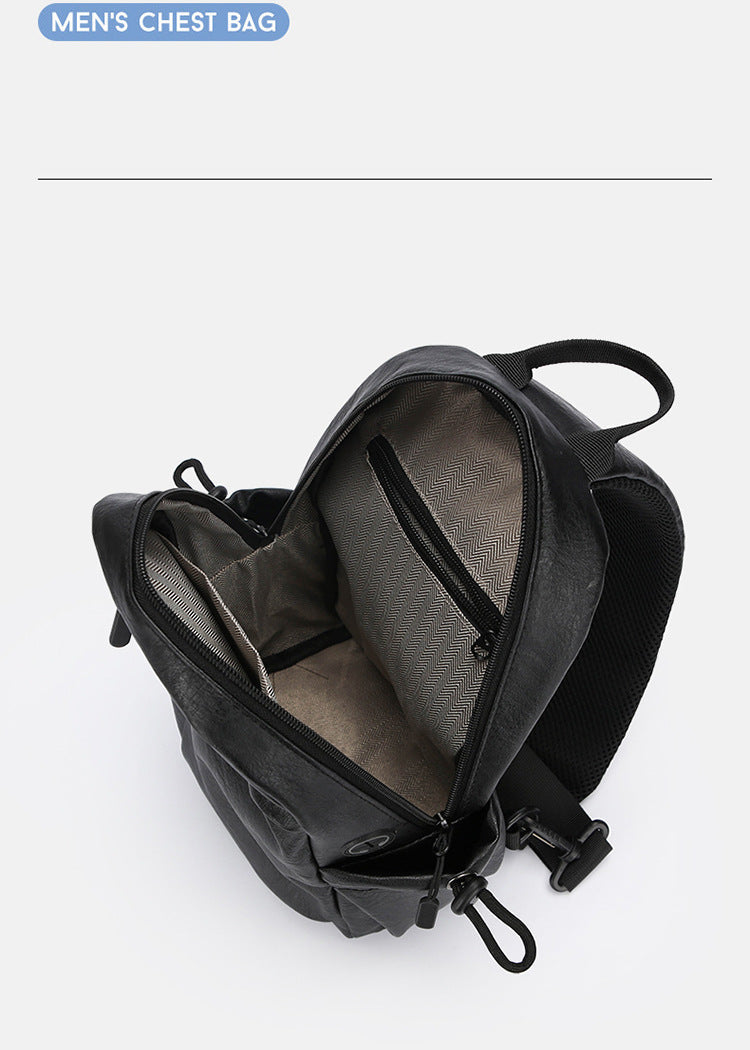 Trendy Waterproof Men’s Chest Crossbody Bag Travel Shoulder Pack