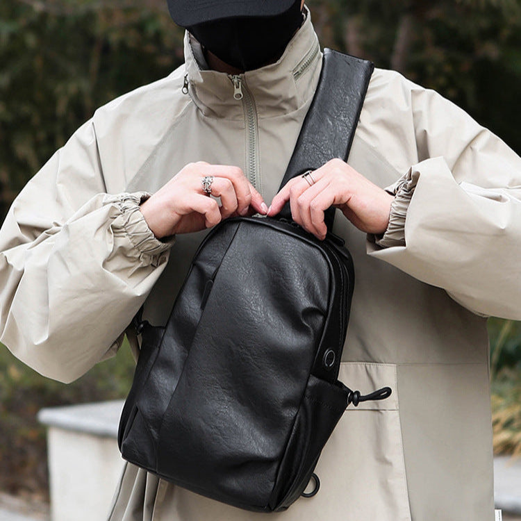 Trendy Waterproof Men’s Chest Crossbody Bag Travel Shoulder Pack