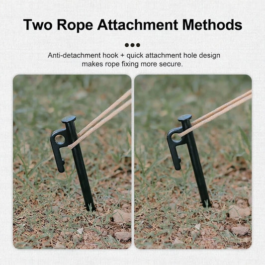 Heavy Duty Black Steel Tent Stakes Pegs Camping Shelter Anchor