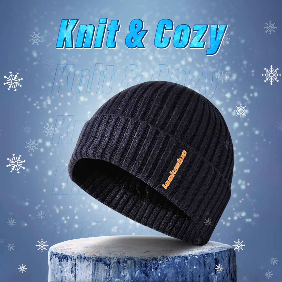 Embroidered cuffed bowler outdoor woolen knit hat