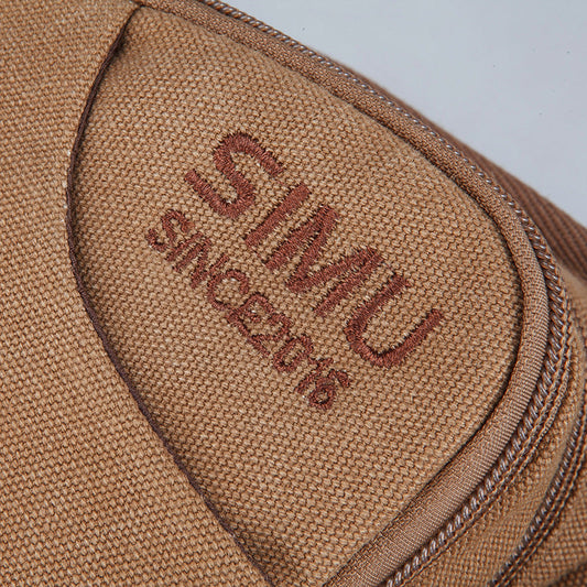 Outdoor Canvas Waist Bag with Bottle Holder Running Cycling Crossbody