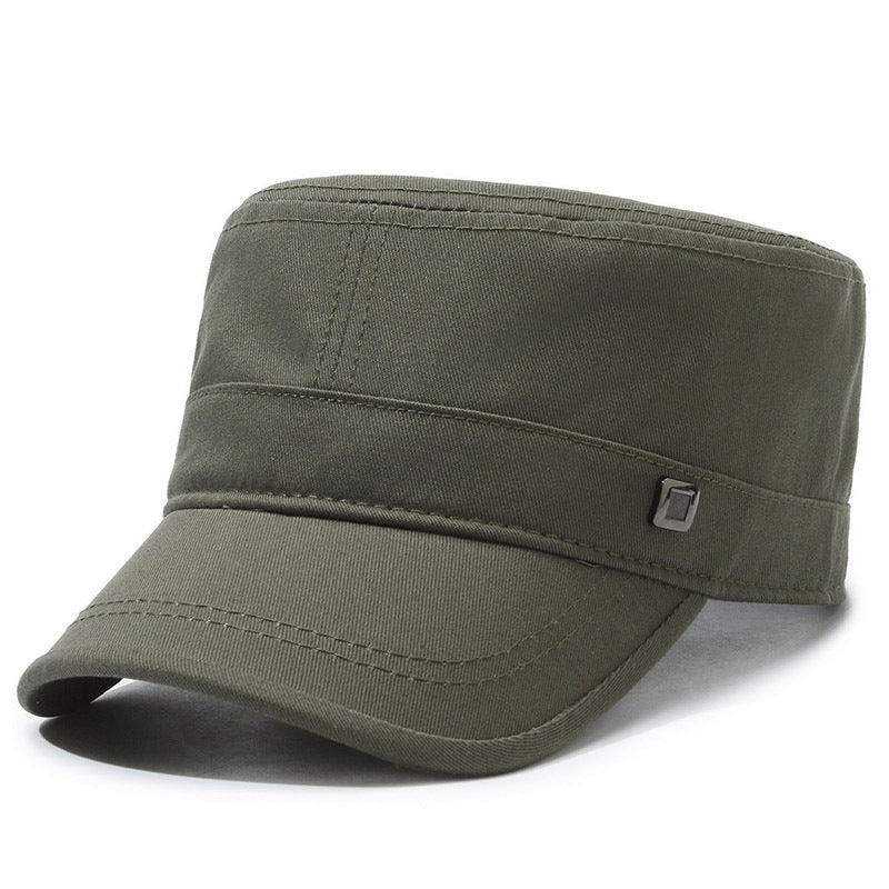 Outdoor casual camo printed flat cadet cap