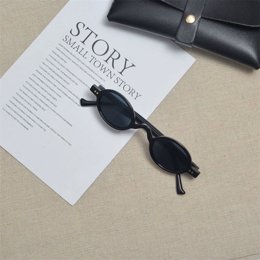 পুরুষ এবং মহিলাদের জন্য ছোট ফ্রেমের ডিম্বাকৃতির স্ট্রিট ফ্যাশন সানগ্লাস