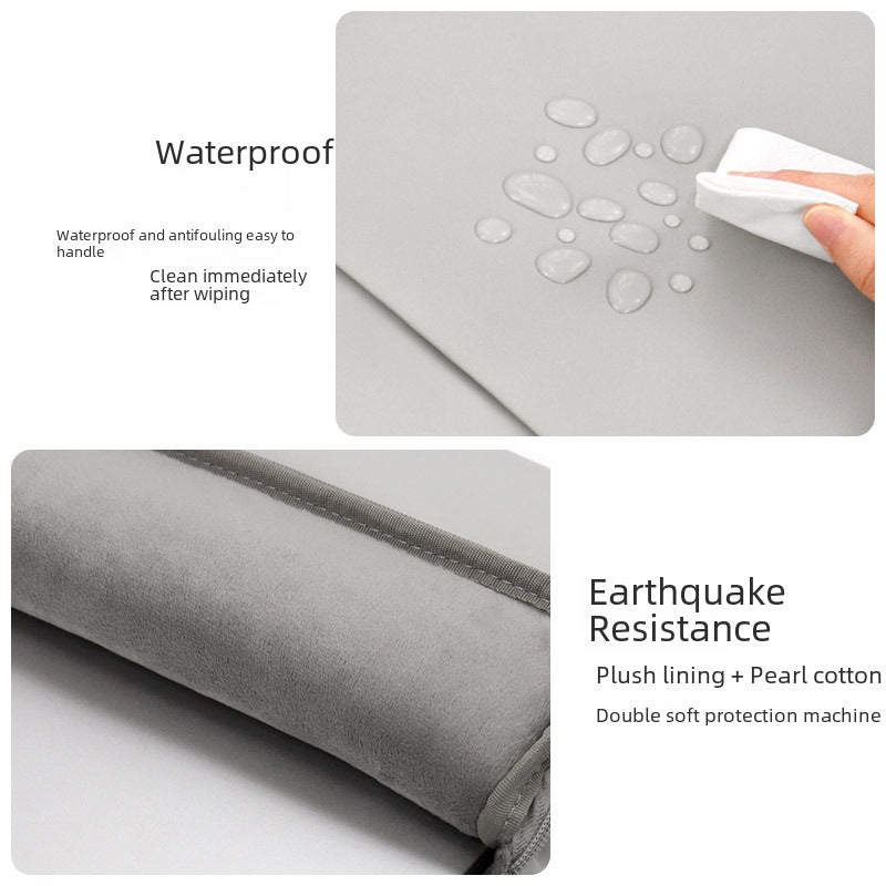 PU Leather 15.6 Inch Laptop Protector Bag for Men and Women