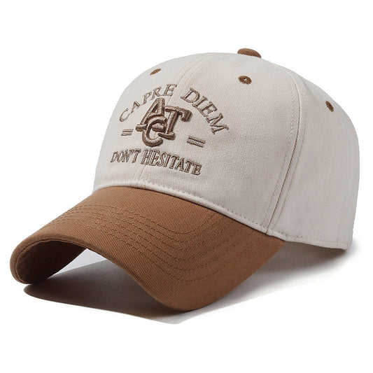 ডুয়াল কালার টোন ক্যাজুয়াল বহুমুখী ছোট, বাঁকা ব্রিম ক্যাপ।