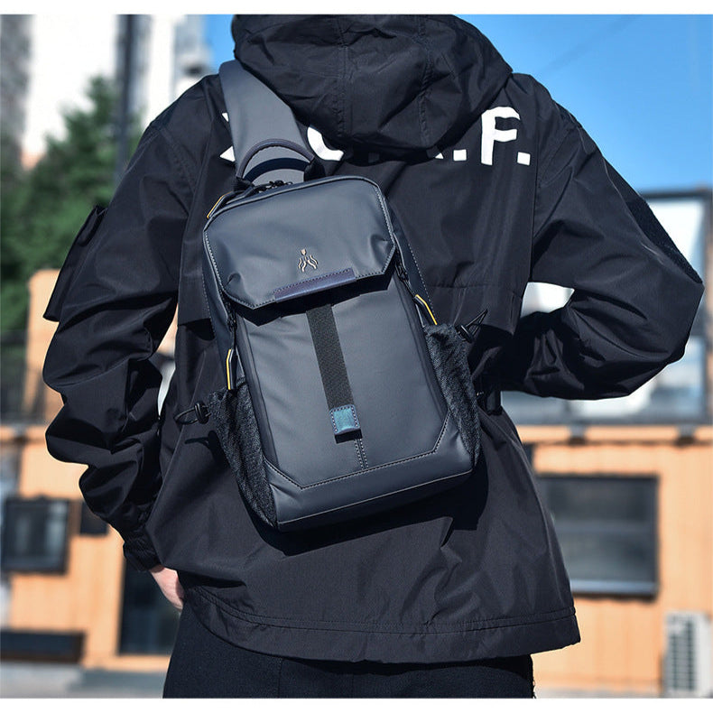 Men’s Reflective Waterproof Chest Crossbody Bag with iPad Compartment