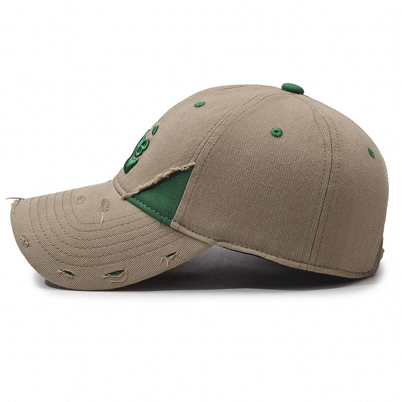 Letter embroidery large brim outdoor baseball cap