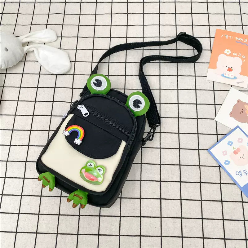 Cartoon crossbody bag for women with adjustable shoulder strap