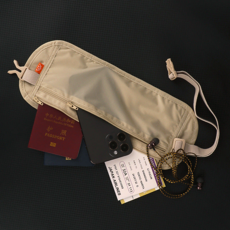 Anti-Theft Waist Bag for Passport and Travel Documents