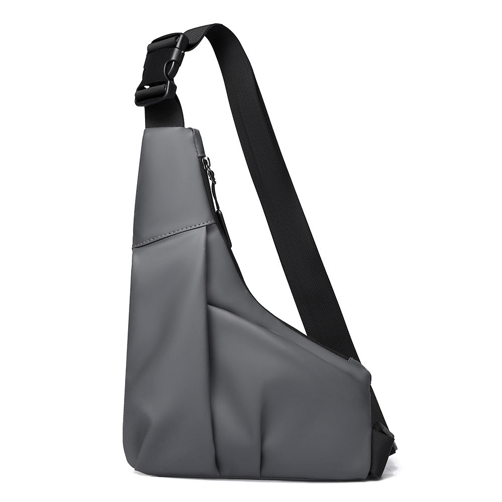 Mens Triangle Crossbody Bag Lightweight Waterproof Chest Shoulder Bag