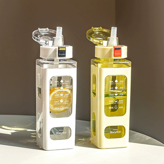 High-temperature-resistant portable plastic straw cup