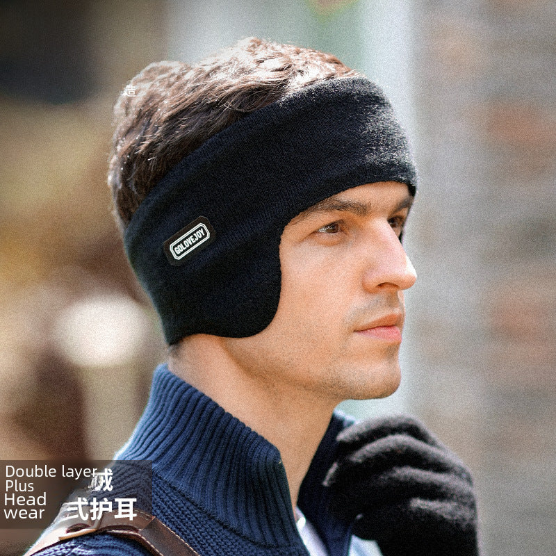 Men's Outdoor Sports Cycling Windproof Double Layer Earmuffs