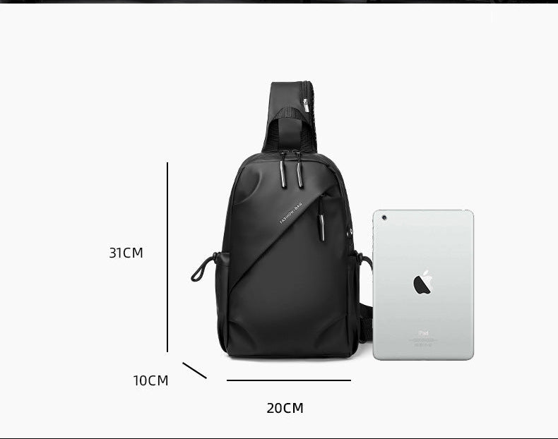 Mens Oxford Crossbody Backpack Casual Chest Shoulder Bag