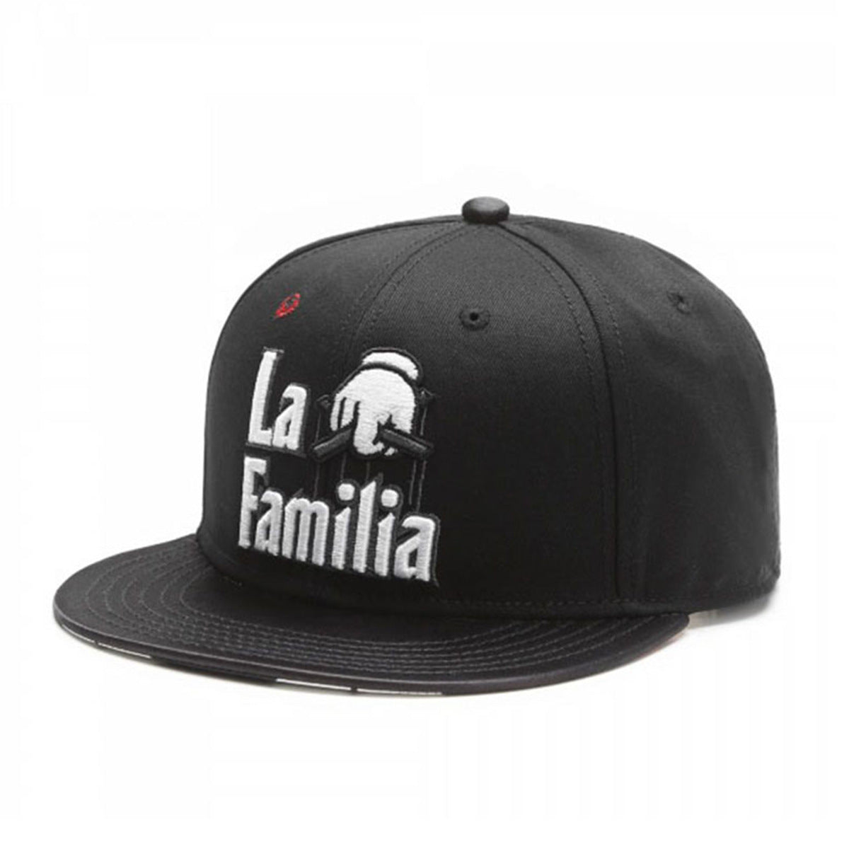 La Familia breathable flat brim snapback cap