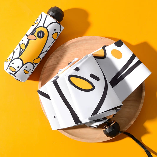 কুল ডাক ছোট পোর্টেবল পাঁচ-ভাঁজ স্বয়ংক্রিয় সমস্ত ঋতু ছাতা