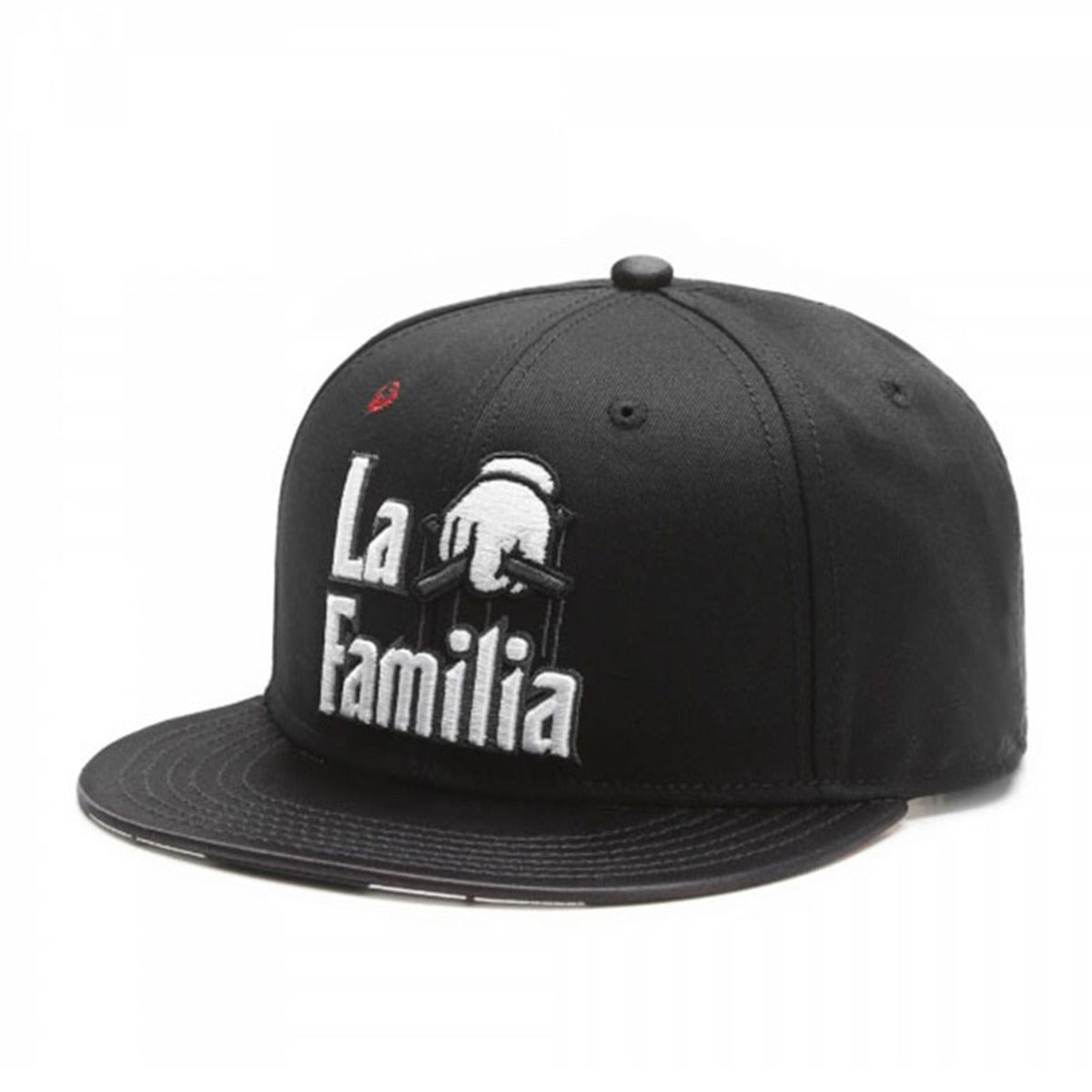 La Familia breathable flat brim snapback cap