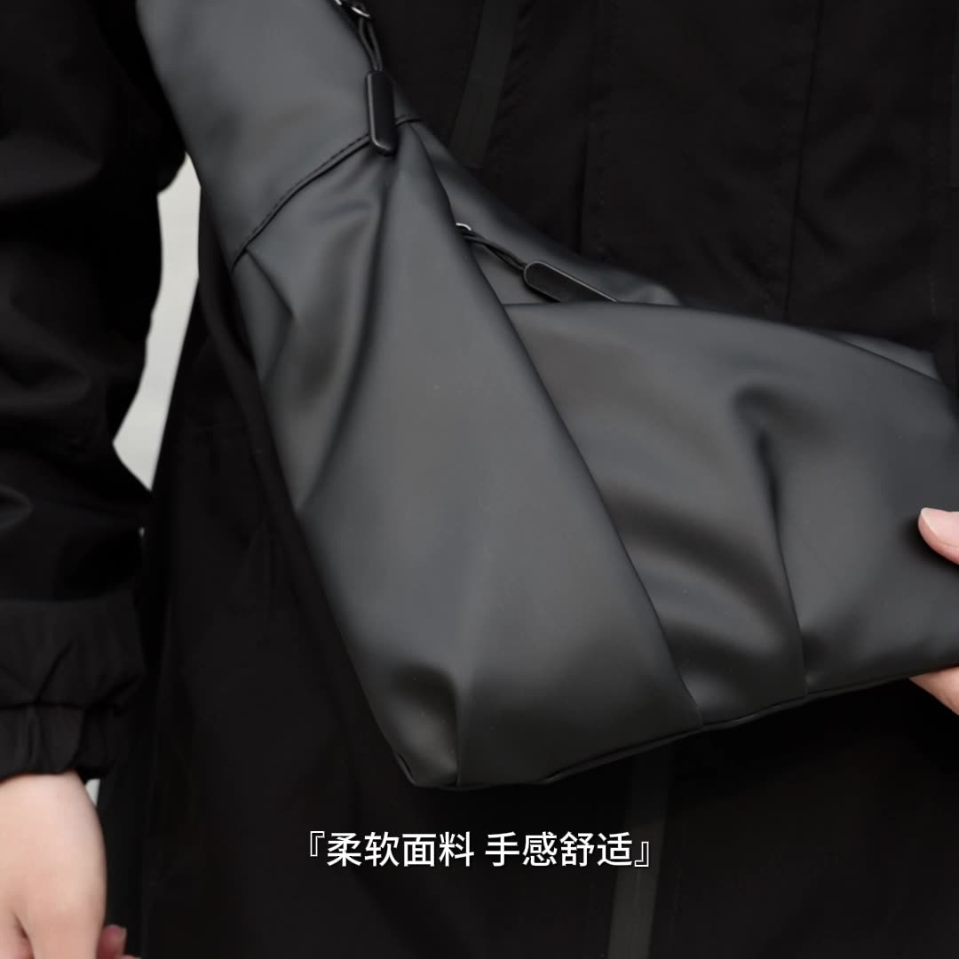 Mens Triangle Crossbody Bag Lightweight Waterproof Chest Shoulder Bag